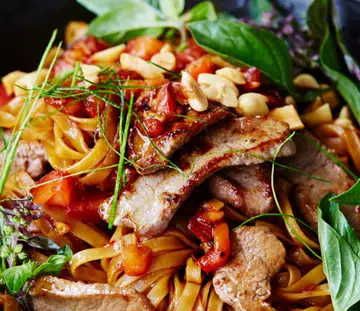 Thai Spicy Lamb & Noodle Stir-Fry