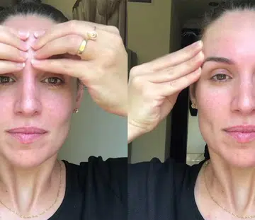 Certified face yoga coach @faceyoga_monna shares daily gua sha and face yoga techniques on Instagram