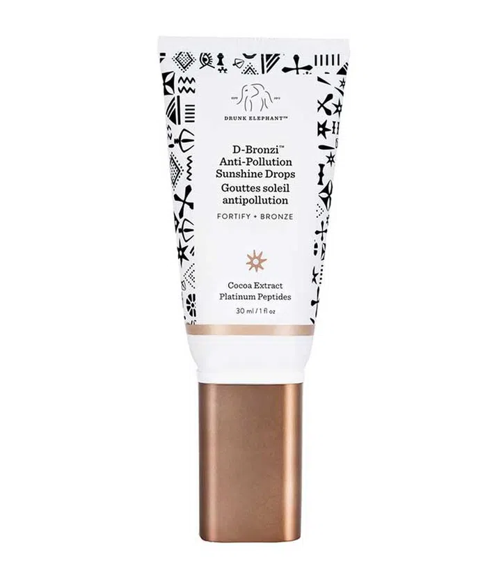 Drunk Elephant's Anti Pollution Sunshine Drops Booster and Bronzer ($50)