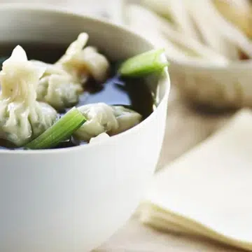 Chive Wontons In Asian Broth