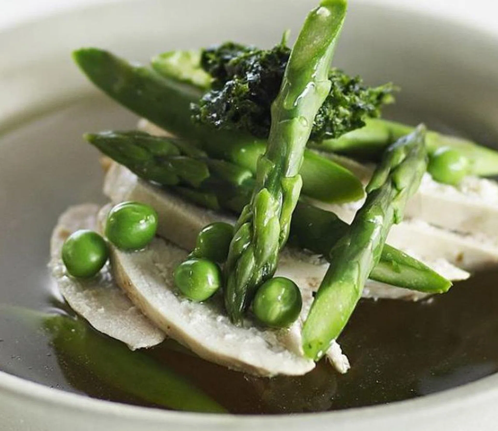 Chicken, Pea & Asparagus Soup