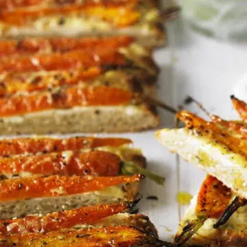 Carrot, Feta & Quinoa Tarts With Salsa Verde