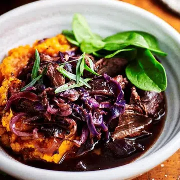 Mulled Wine Pork With Red Cabbage