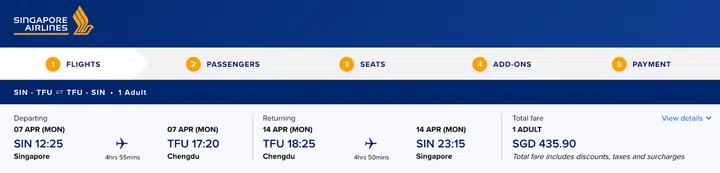 Credit: Singapore Airlines