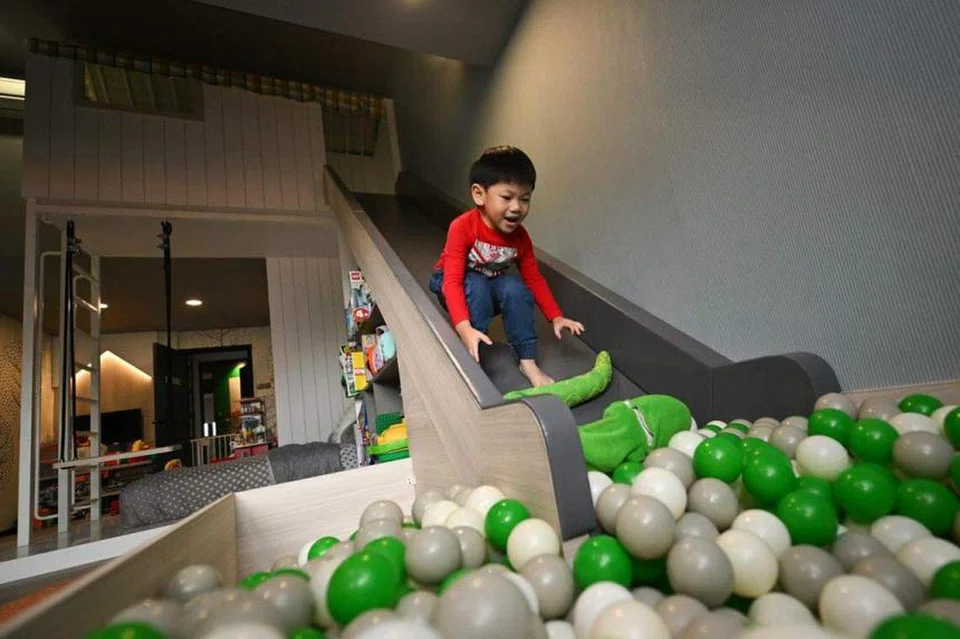 Ashton is on the monthly therapy, which takes a few hours each time. ST PHOTO: LIM YAOHUI
