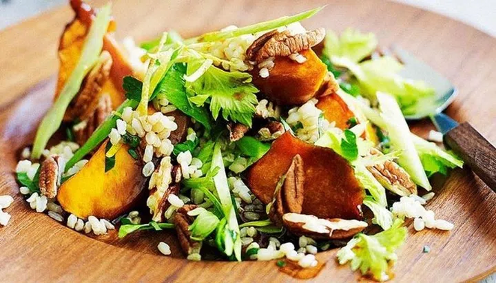 Brown Rice & Roast Pumpkin Salad