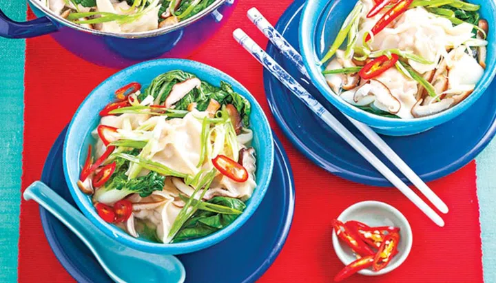 Yum cha favourites - Chinese pork wonton soup