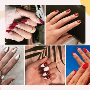 Red and white nails NDP