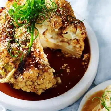 Roasted Cauliflower With Miso Glaze