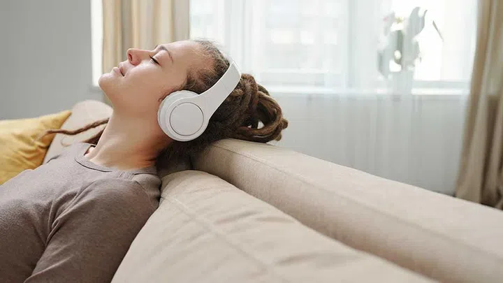 Find a space to relax and close your eyes for five minutes. Grab a pair of headphones and YouTube meditation music.