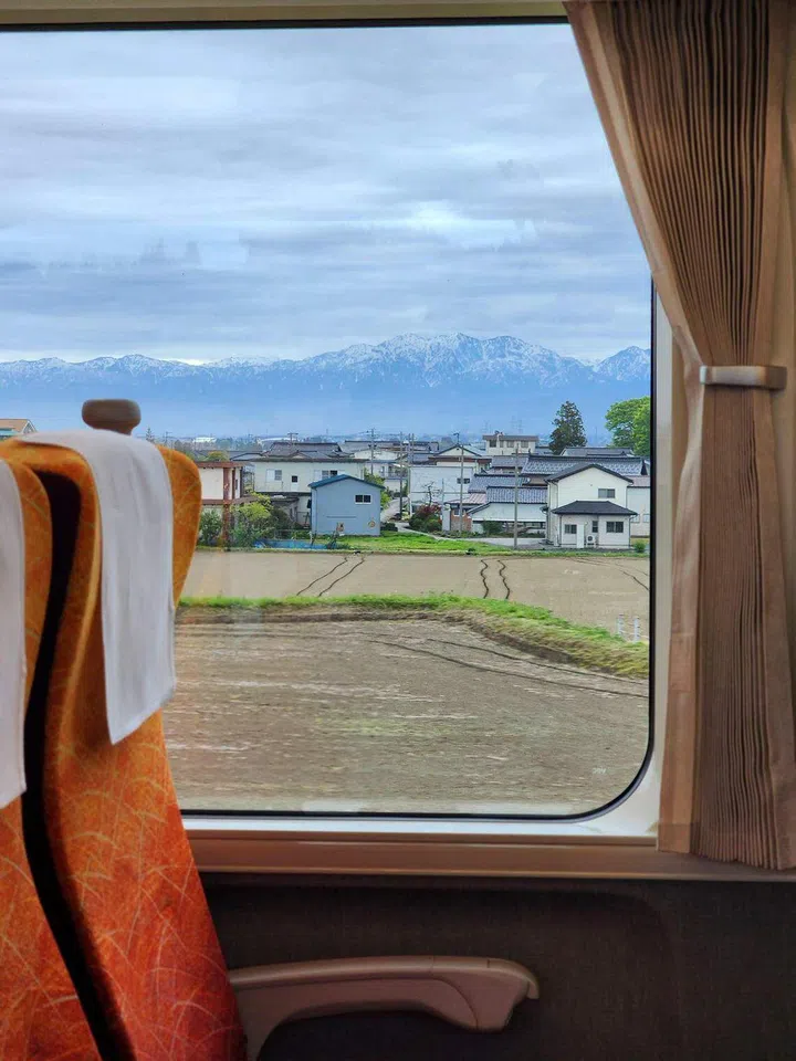 The view from inside a train in Japan. ST PHOTO: VERA ANG