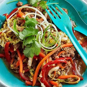 Mongolian Lamb Mince With Wombok