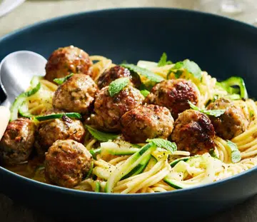 Slow Cooker Pork & Fennel Meatball Pasta