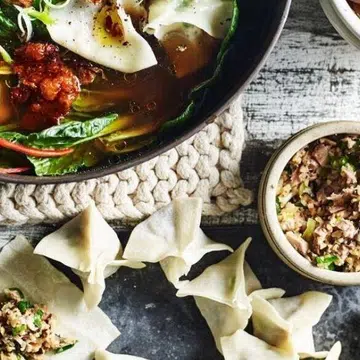 Duck Wontons In Broth