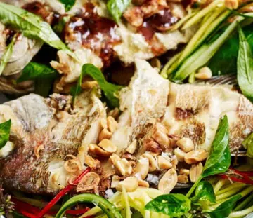 Crisp Tamarind Fish With Thai Mango Salsa