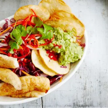 Spicy Fish Nacho Salad