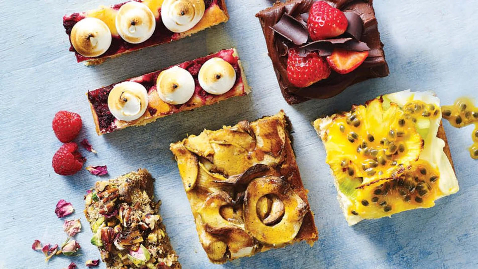 easy slab cake recipes for last-minute entertaining, chocolatey, nutty, fruity cakes