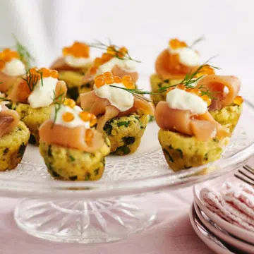Recipe for Polenta Muffins with Smoked Salmon