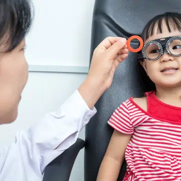 children wearing myopia-control lenses
