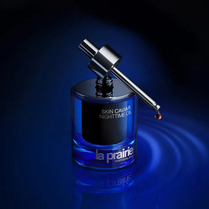 La Prairie’s Skin Caviar Nighttime Oil incorporates retinol derived from caviar. Credit: La Prairie