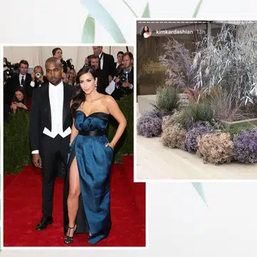 Kim Kardashian Kanye WEst Bathroom Flowers