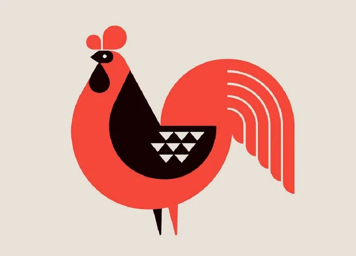 Chinese horoscope zodiac collection, geometric minimalist style. Animals symbols of Chinese New year . Set of mascots: rabbit, dragon, snake, tiger, ox, rat, pig, dog, rooster, monkey, goat, horse. Vector illustrations and concept design