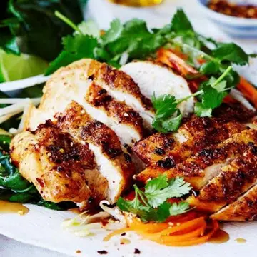 Crispy Salt & Pepper Chicken With Gai Lan