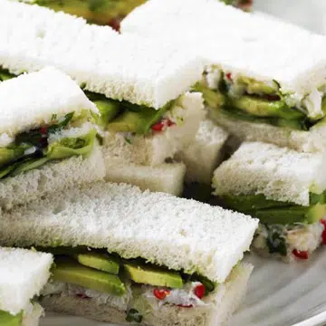 Avocado, Cucumber And Crab Sandwiches