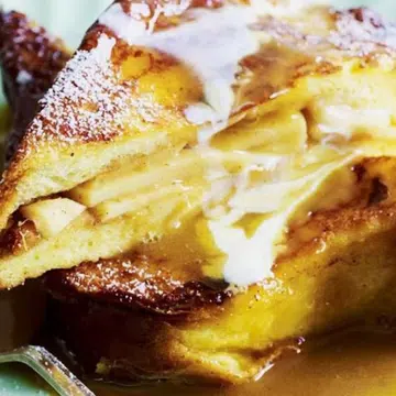 Apple-Stuffed French Toast With Butterscotch Sauce