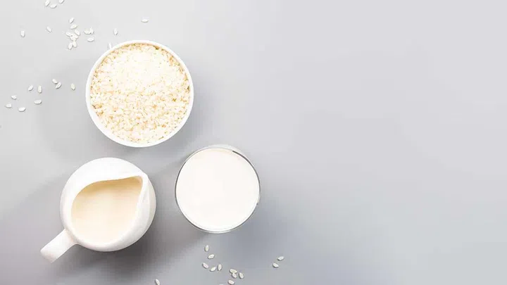 I make my own rice serum to soothe skin.