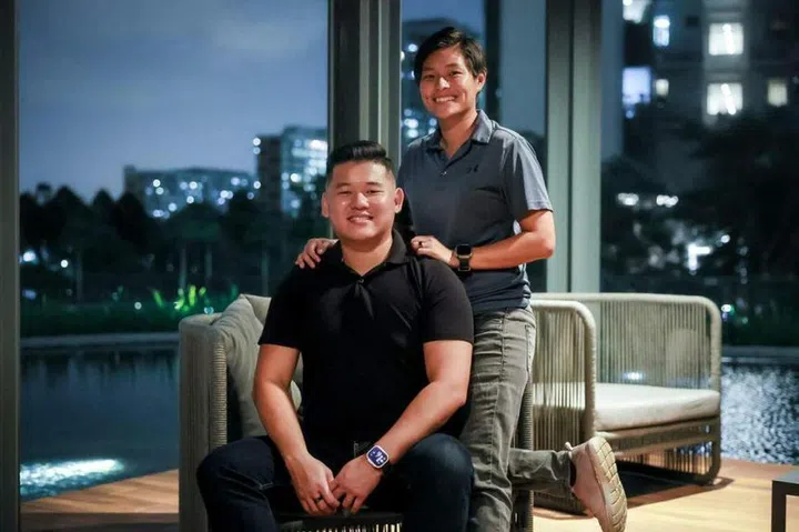 Mr Benjamin Alexander Chua (left), 34, describes his wife, Assistant Superintendent Candy Ko, 32, as “a very resilient and down-to-earth woman”. ST PHOTO: GAVIN FOO