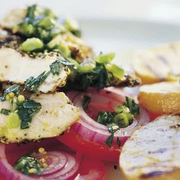 Chicken Tenderloins With Green Peppercorn & Tarragon Dressing