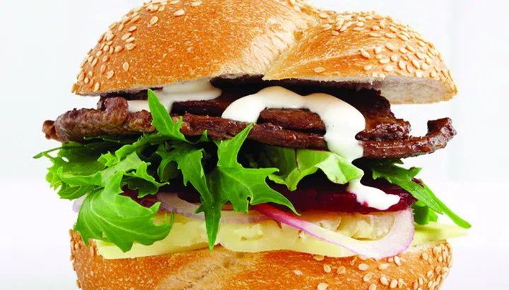 Everyday Food - Stacks of Burgers - Barbecue Beef 
