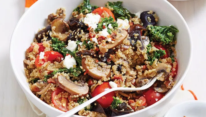 Diabetic-Friendly Dinners - Quinoa Risotto with Chorizo & Mixed Mushrooms