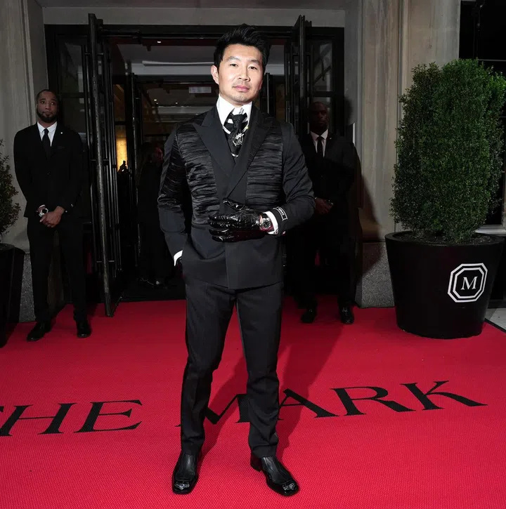 NEW YORK, NEW YORK - MAY 01: Simu Liu departs The Mark Hotel for 2023 Met Gala on May 01, 2023 in New York City. (Photo by Ilya S. Savenok/Getty Images for The Mark)