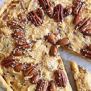Festive Caramel Nut Tart