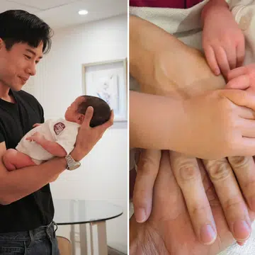 singapore actor desmond tan welcomes second child baby boy