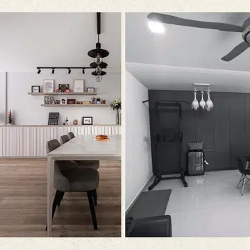 Farmhouse style resale flat before and after