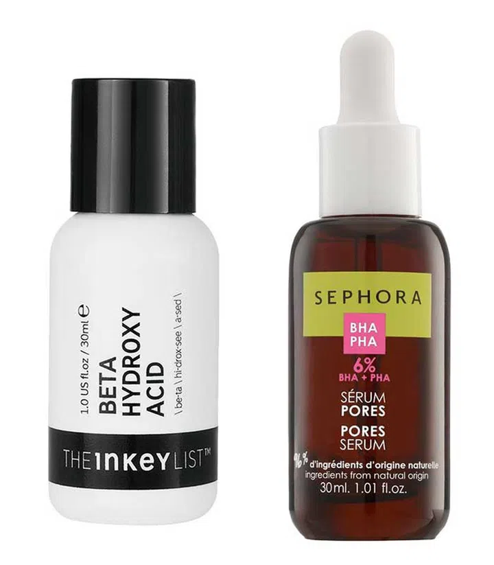 Beta Hydroxy Acid Exfoliant by The Inkey List ($20); Sephora Collection's Pores Serum ($32)