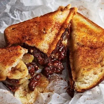 Banana & Choc Almond Toastie