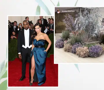 Kim Kardashian Kanye WEst Bathroom Flowers