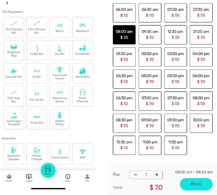 I could book ad hoc private gym sessions via the MyGymLab mobile app