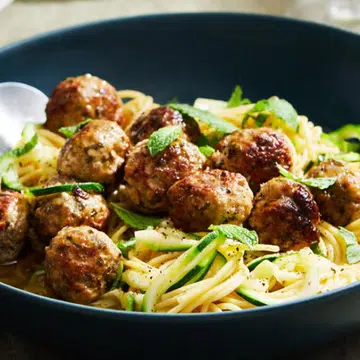 Slow Cooker Pork & Fennel Meatball Pasta