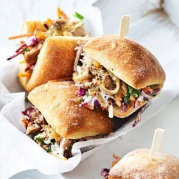 Ginger Beer Pulled Pork Rolls