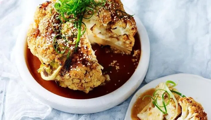 Roasted Cauliflower With Miso Glaze