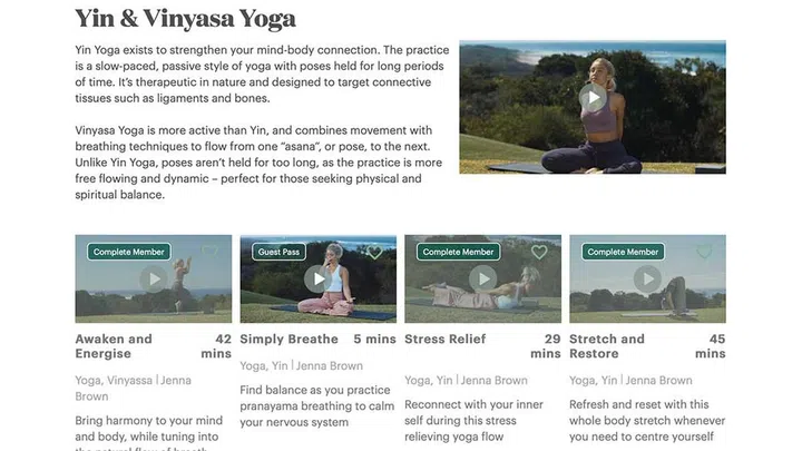 Endota's online retreat includes on-demand access to classes, including Pilates, yoga and sound healing.