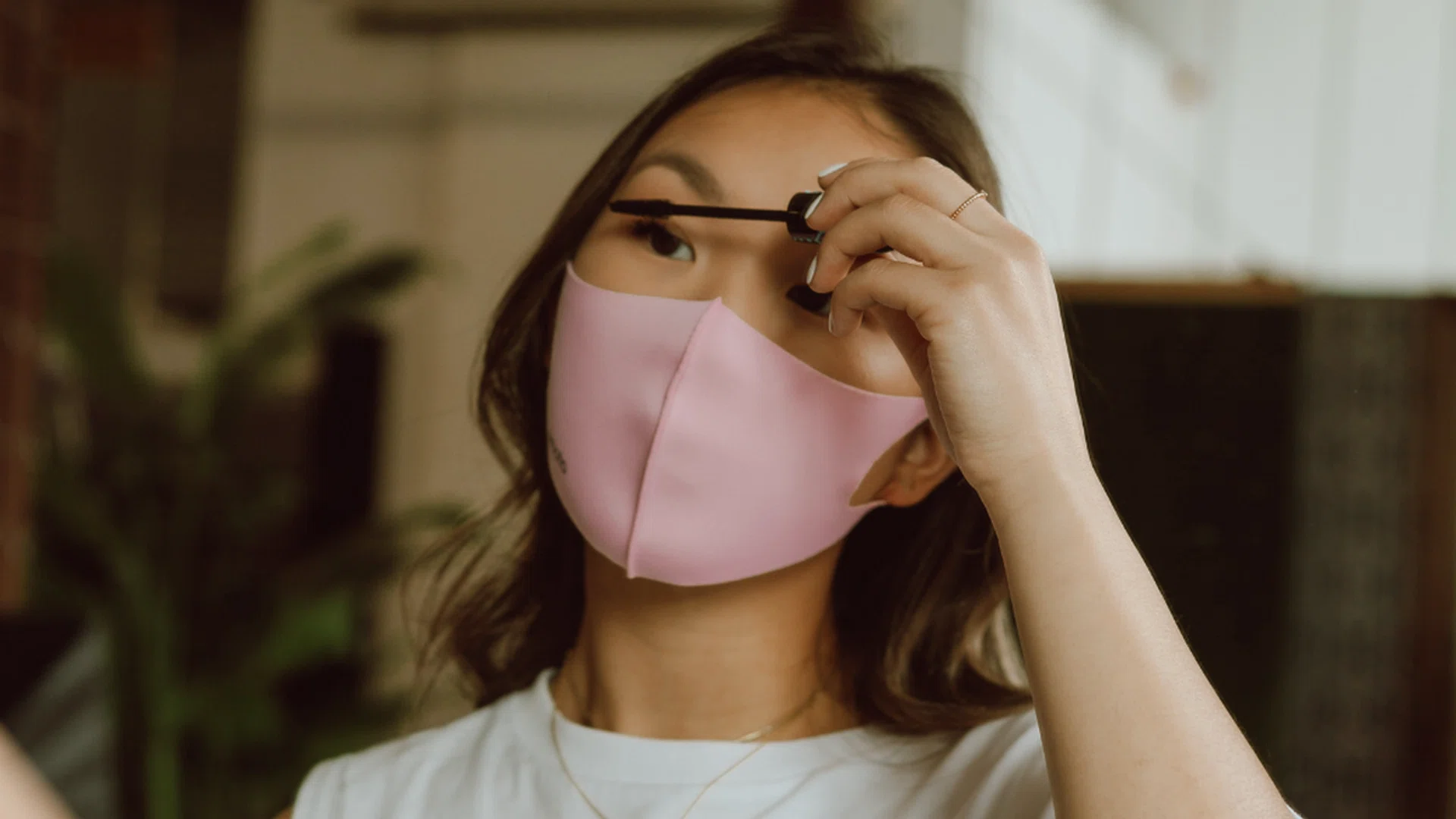 Skincare essentials under the face mask