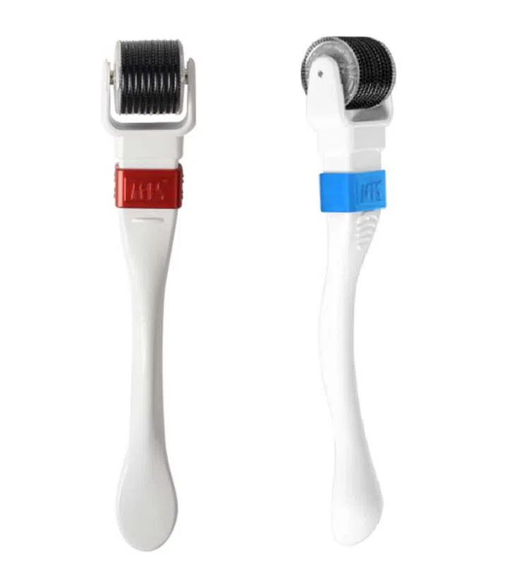 From left: O Cosmedics O Skin-Inject Derma Roller (AU$79.95); Skinstitut Skin-Inject MTS Derma Roller (AU$63.96)