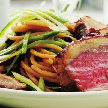 Chilli & Honey-Glazed Loin With Mee Goreng