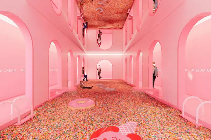 An artist's impression of the sprinkle pool at the Museum of Ice Cream Singapore. Image credit: Museum of Ice Cream